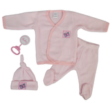 4 Piece Fleece Set - Pink