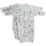 Boys Print Infant Gowns - 2 Pack