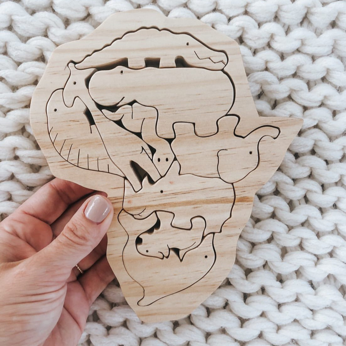 Afriland, Wooden Puzzle African Animals