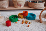 QToys Australia (USA) NATURAL COLOURED NESTING AND STACKING BOWLS