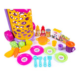 Dede Toy Trolley Food Set,Toy Play Food, Pretend Play Toys For 3+ Year