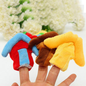 8pcs Three Little Pigs Finger Puppets Kids